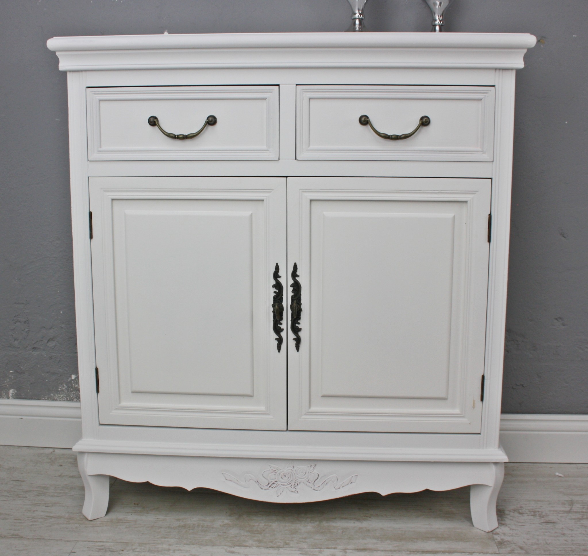 Kommode schrank weià antik landhaus holz türen shabby chic ...