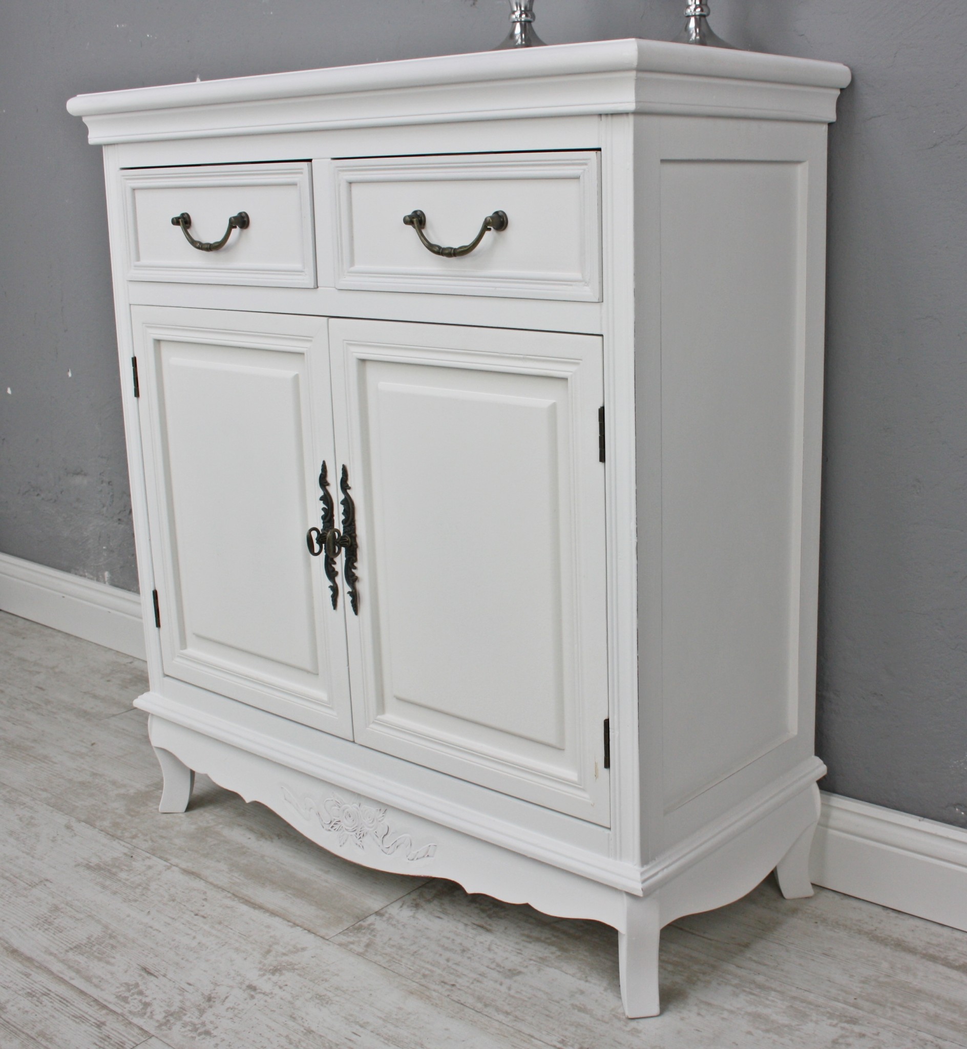 Kommode schrank weià antik landhaus holz türen shabby chic ...