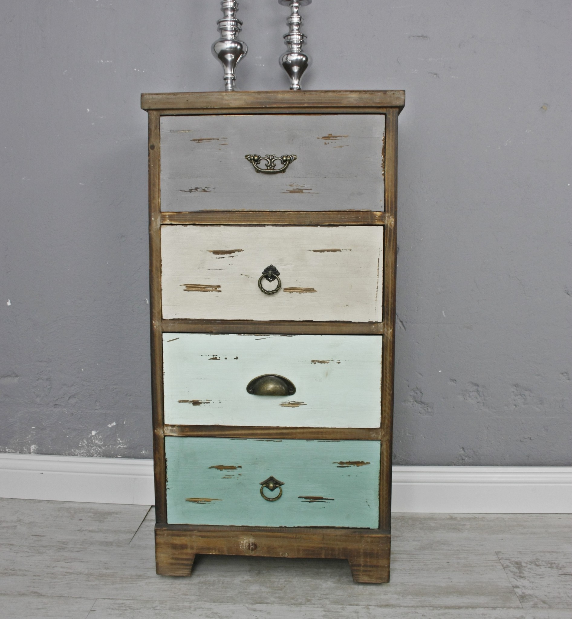Kommode schrank holz weià bunt antik neu landhaus shabby chic ...